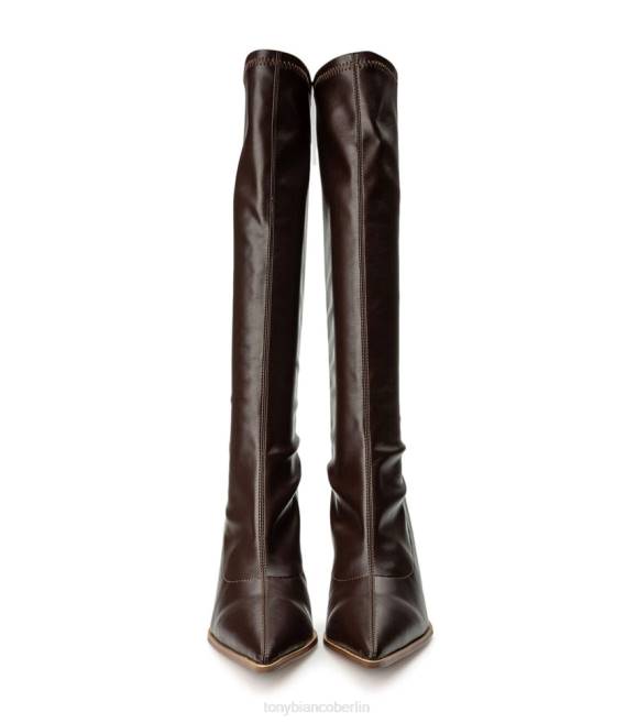 kniehohe Stiefel| de Tony Bianco Frauen Ritter-Kalbsstiefel Schoko Venezia 4624442